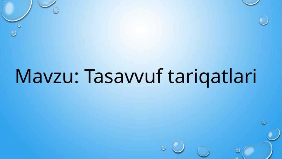 Tasavvuf tariqatlari