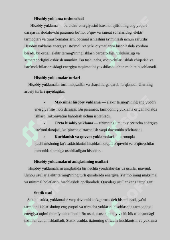 Hisobiy yuklamalarni aniqlash va transformator punkti (tp) quvvatini tanlash.docx 5