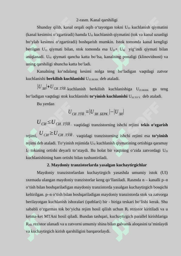 Maydoniy tranzistorlar 8