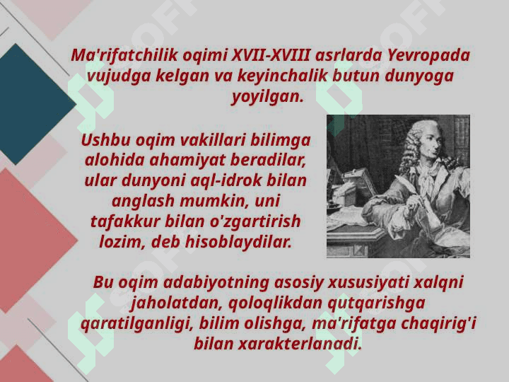 XVIII asr ingliz ma’rifatparvarligi 3