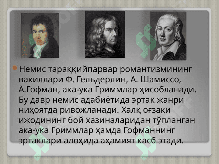 Немис романтизми адабиёти вакиллари 3