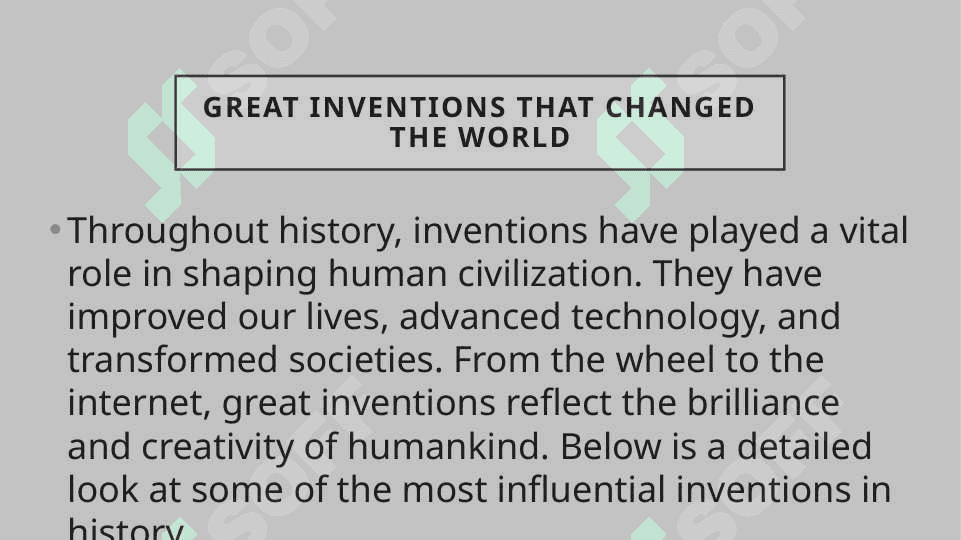 Great inventions 2