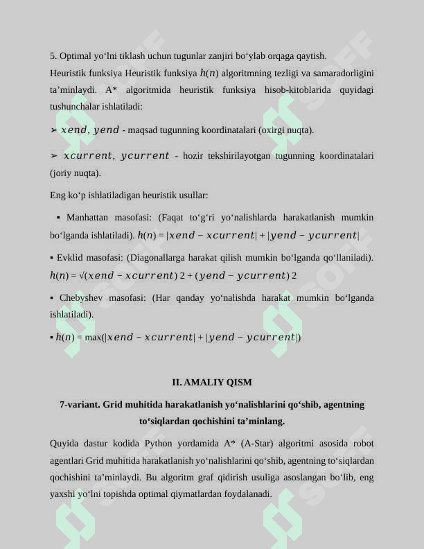 ROBOTLARNING GRIDLI DUNYODA YO‘LNI REJALASHTIRISH 3