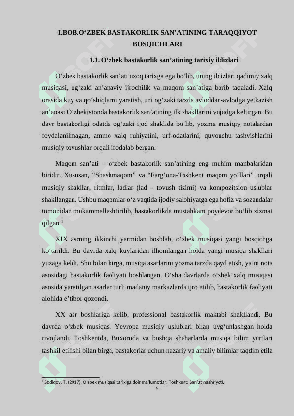 OʻZBEK BASTAKORLARI 5