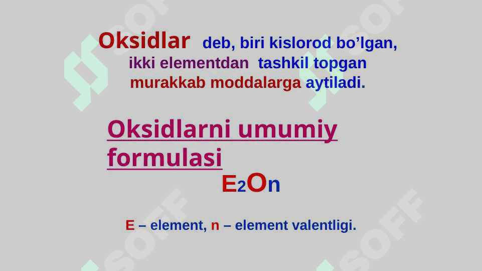 Oksid, asos, kislota, tuz 3
