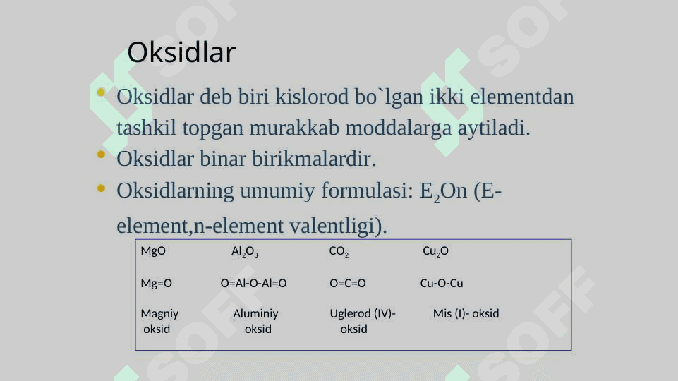 Oksid, asos, kislota, tuz 4