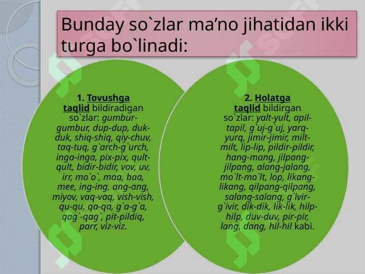 Taqlid so`zlar 3