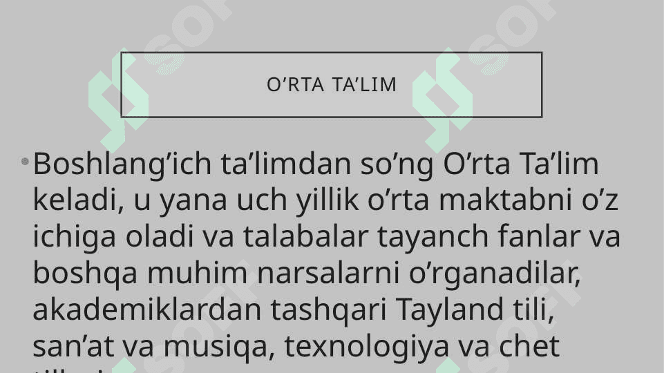 Tailand ta'lim tizimi 4