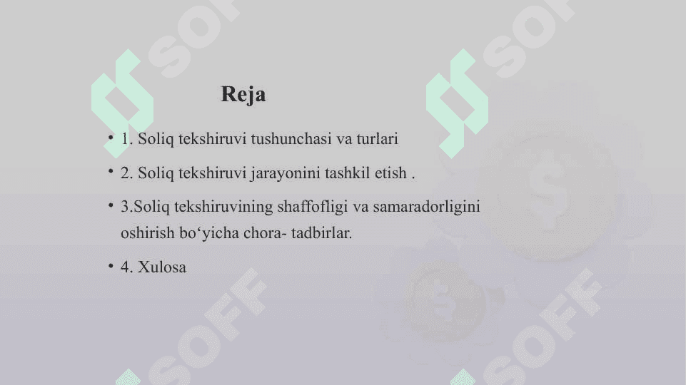 Soliq tekshiruvi turlari va ularni tashkil qilish 4 2