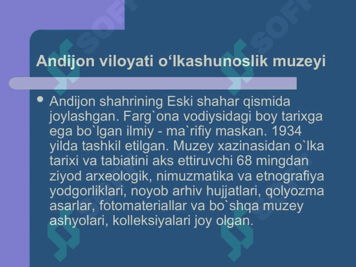 Andijon muzeylari 2
