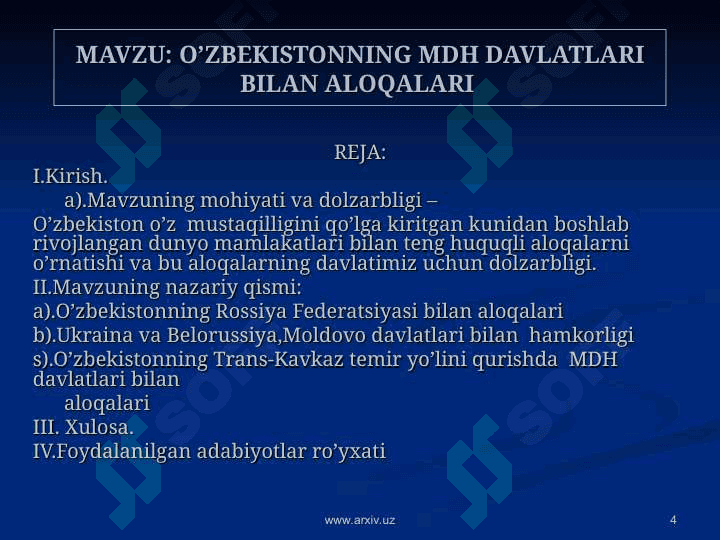 Mavzuning dolzarbligi 4