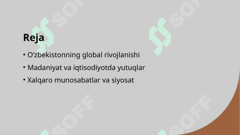 Oʻzbekiston jahonga yuz tutmoqda 2