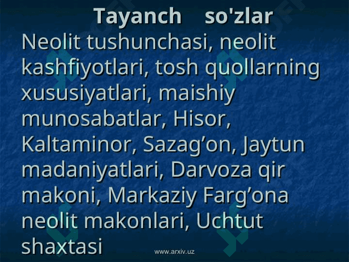Neolit davri arxeologiyasi 4