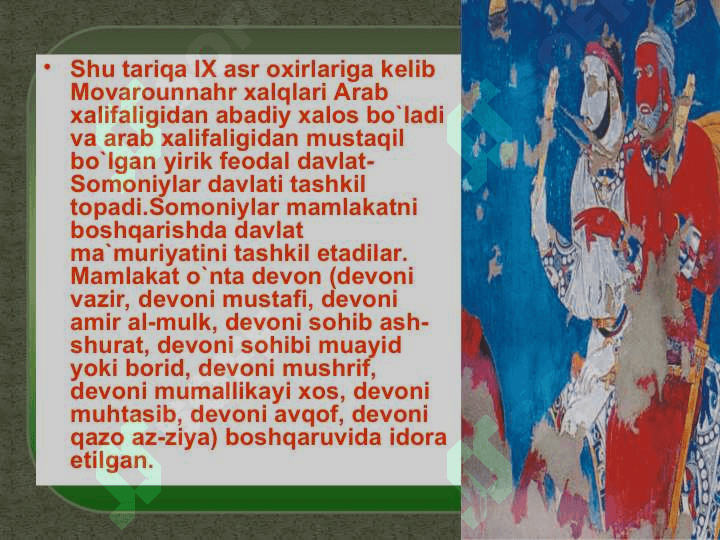 IX-XII asrlarda fan, ta`lim, adabiyot, me`moriy obidalar 3
