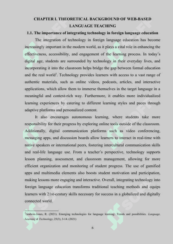 THE USE OF WEB IN THE TEACHING A FOREIGN LANGUAGE 5