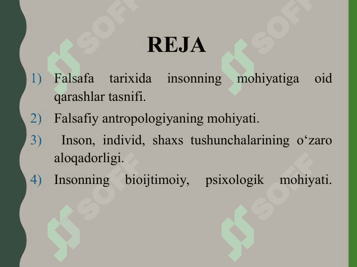 Inson falsafasi (Falsafiy antropologiya) 2