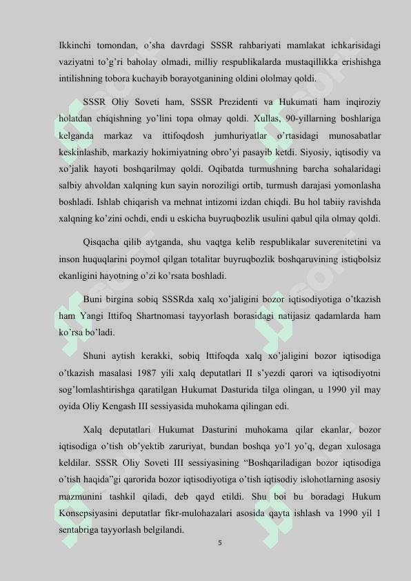 O'zbekiston davlat suverenitetining e'lon qilinishi 5