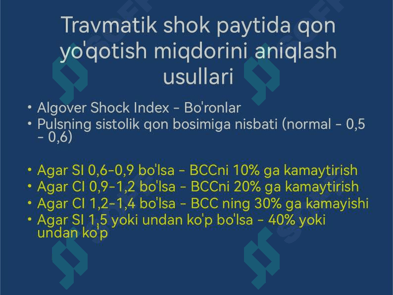 Travmatik shok. Uzoq muddatli siqilish sindromi 7