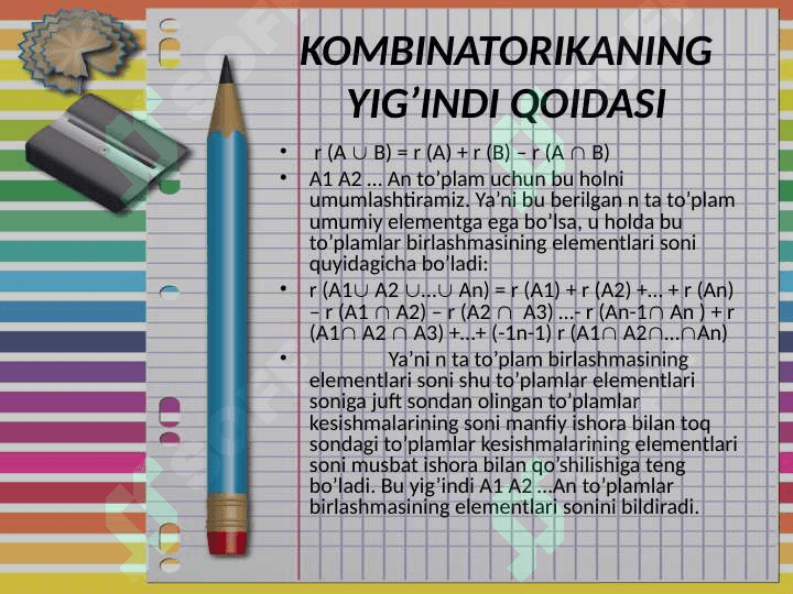 Kombinatorika elementlari 4