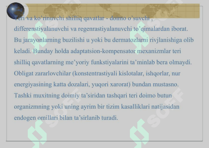 TERINING DERMATOZLAR NASLIY KASALLIKLARI QANDSIZ DIAPED KASALLIGI 3