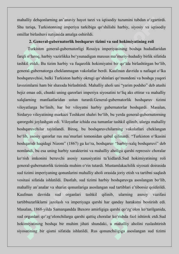 Turkiston general-gubernatorligida sudlar faoliyati 25 5
