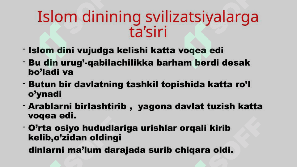 Islom sivilizatsiyasining asosiy belgilari (2) 4
