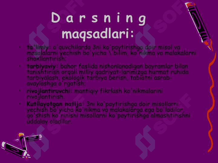 3ni ко' paytirishga doir misol masala yechish 2