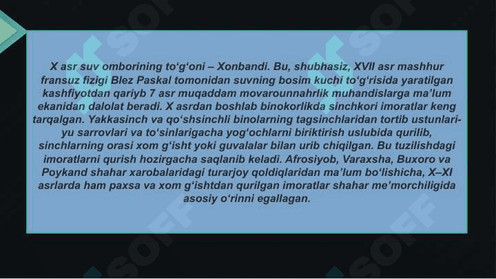 O‘rta Osiyoning IX-X asrlar me’morchiligi 5
