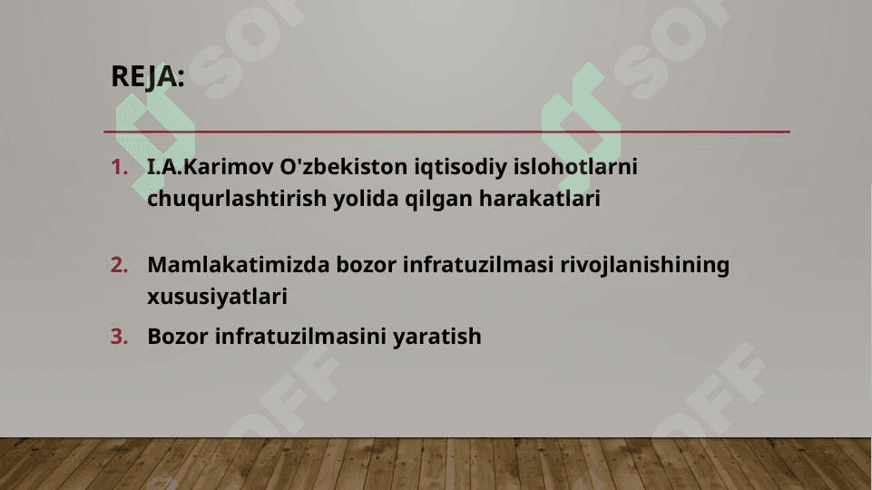 O'zbekiston Respublikasida bozor infratuzilmasining shakllanishi 2