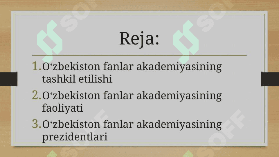 Oʻzbekiston fanlar akademiyasining tashkil topishi 2