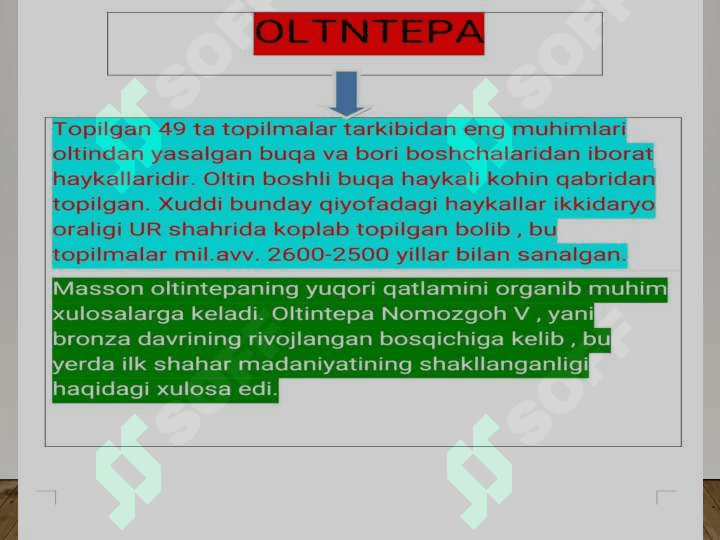 OLTINTEPA YODGORLIGINI O'RGANISH 2