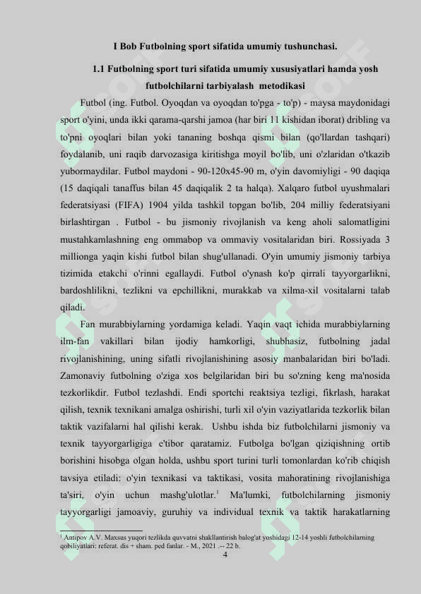 Yosh futbolchilarni tarbiyalash mashg’ulotlarida asosiy prinsiplarni amalga oshirish usullari 4