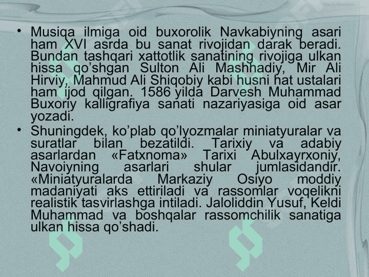 Xonliklar davrida ta’lim tarbiya va madaniyat 7