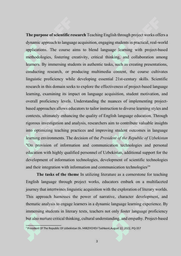 Teaching English language through Project works 3