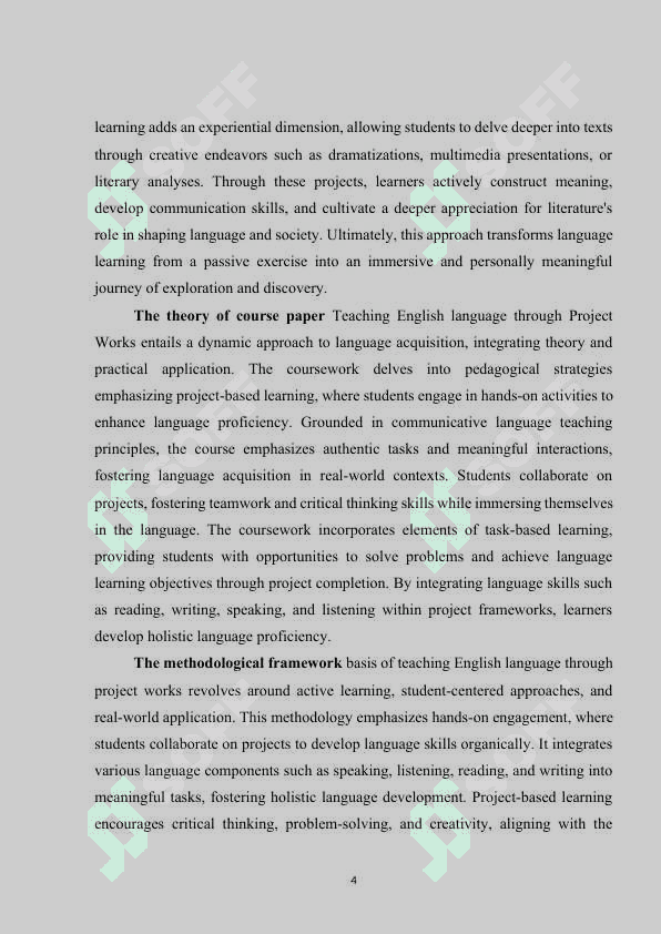 Teaching English language through Project works 4