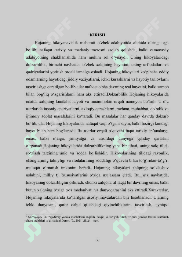 Xojaning hikoyanavislik mahorati 2
