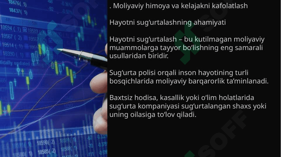 Hayotni sugurtalash va pensiya jamg'armalariga investitsiya qilish slayd 2