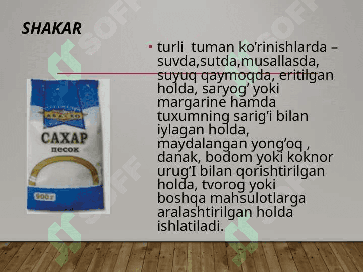 Un va qandolat mahsulotlari. Biskvit mahsulotlari 5
