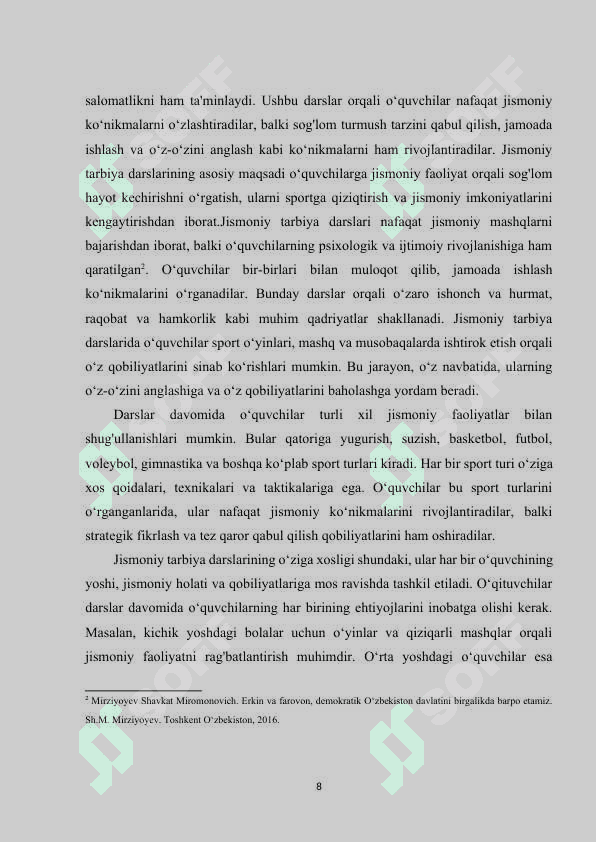 Boshlang‘ich sinflar jismoniy tarbiyasi 8