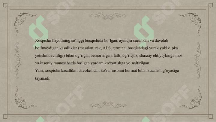 Rivojlanayotgan mamlakatlarda xospislar faoliyati haqida 3