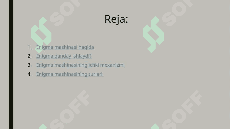 Enigma shifrlash mashinasi va uning bardoshliligi 2