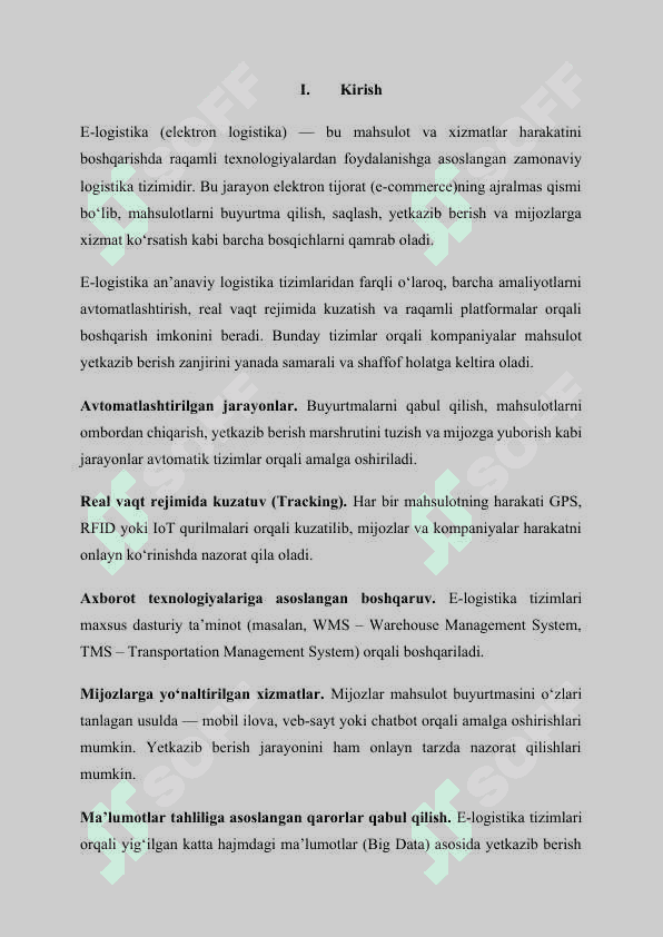 Introduction to E-Logistics 2