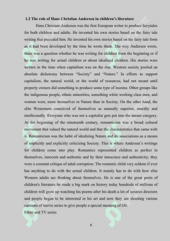HANS CHRISTIAN ANDERSEN LIFE AND WORKS 8
