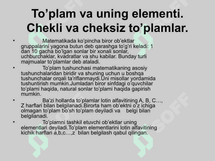 TO‘PLAMLAR USTIDA AMALLAR 6