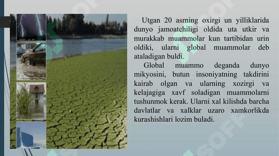 Global muammolar, ularning belgilari va guruhlanishi 3