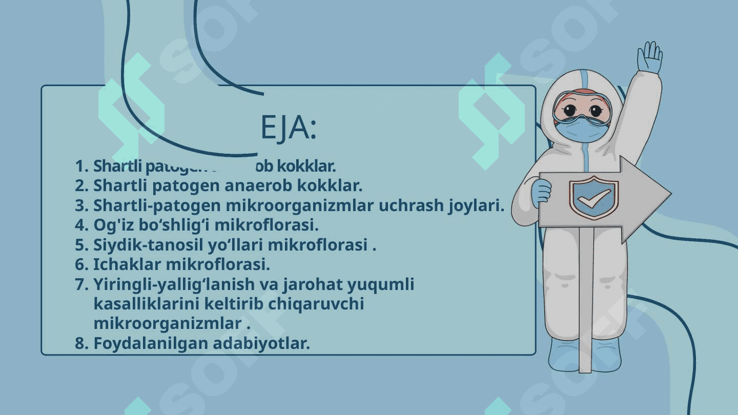 Shartli patogen anaerob kokklarni (peptokokk,peptostreptokokk, veylonellalar)xirurgik va ginekologik kasallikdagi ahamiyati. 2