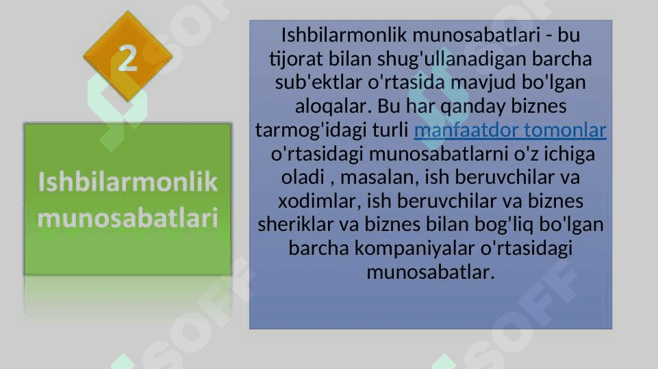 Biznes huquqi munosabatlari tushunchasi 3
