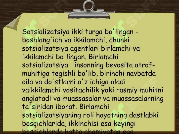 IJTIMOIYLASHUV AGENTLARI 8