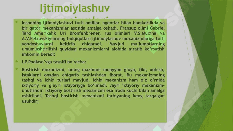 Ijtimoiylashuv omillari va vositalar 8