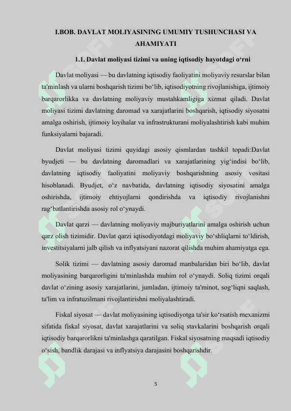 DAVLAT MOLIYASI VA UNING TUZILISHI 5